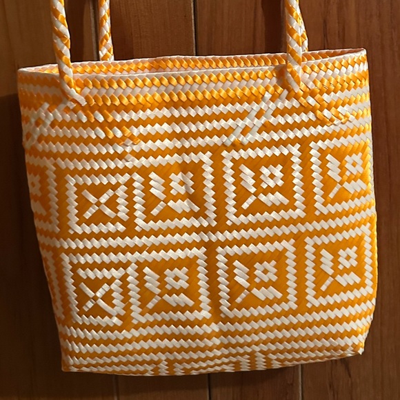 Woven Tote Bag Orange - Picture 3 of 3